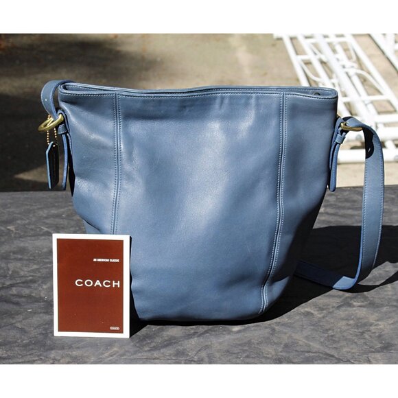 New, Unused Coach Vintage Item - Monterrey Hobo Bag 4027 in Denim Blue, 1990s - Picture 2 of 12